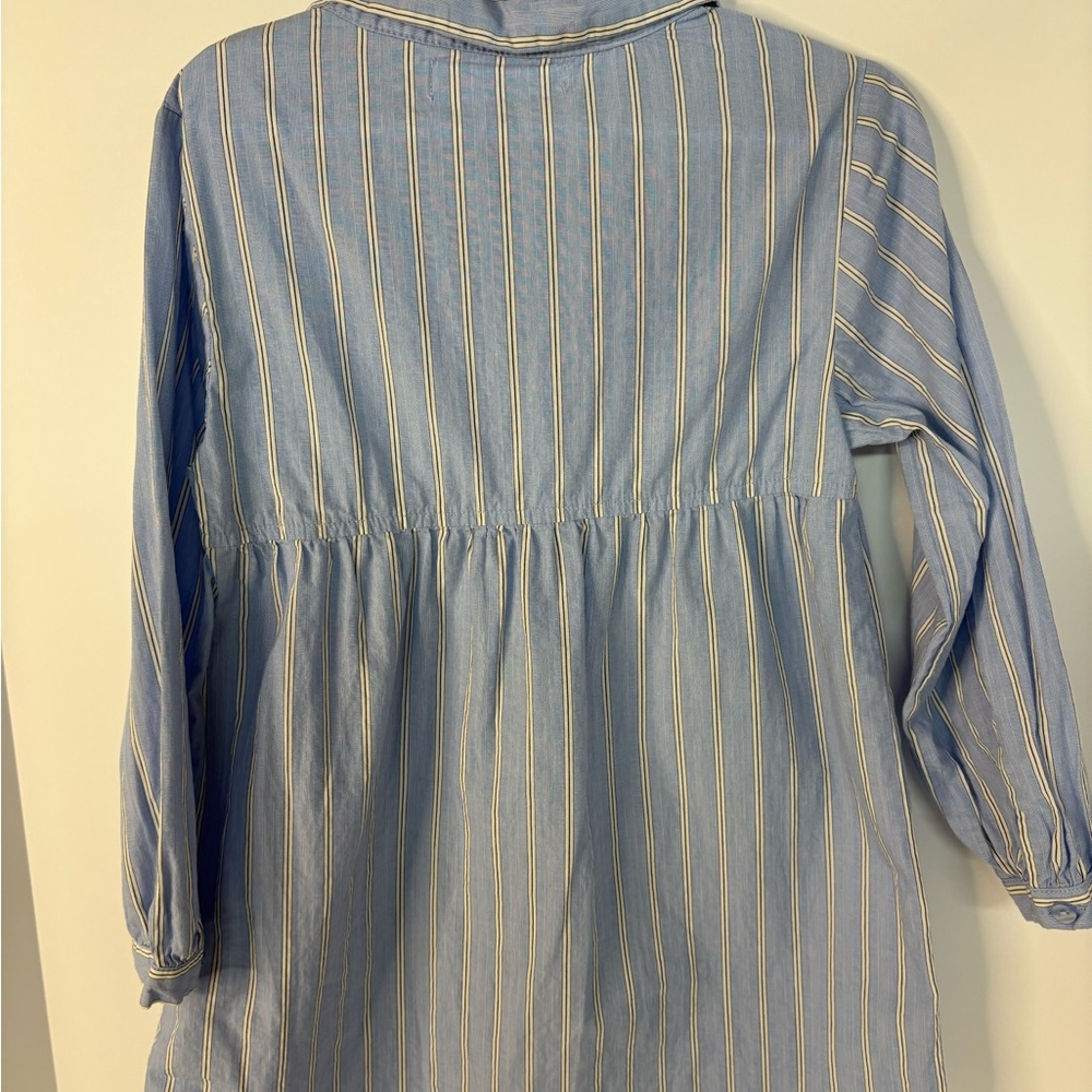 Zara Blue Striped Button Down Shirt for Kids - Picture 3 of 5